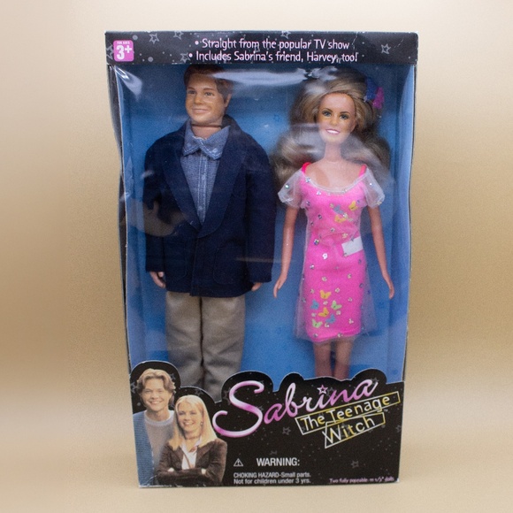 Vintage 90s Sabrina The Teenage Witch Sabrina & Harvey Doll - Picture 1 of 8